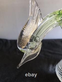 Murano Italian 1960's Hand Blown Glass Pheasant Set Antique. Wonderful Condition