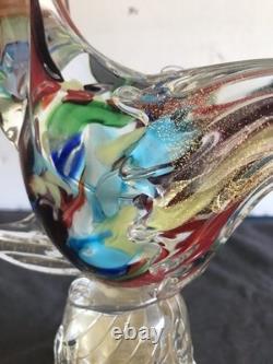 Murano Italian 1960's Hand Blown Glass Pheasant Set Antique. Wonderful Condition