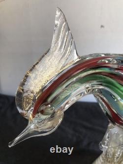 Murano Italian 1960's Hand Blown Glass Pheasant Set Antique. Wonderful Condition