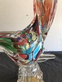 Murano Italian 1960's Hand Blown Glass Pheasant Set Antique. Wonderful Condition