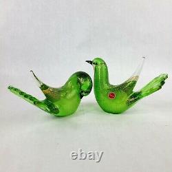 Murano Italian Art Glass Birds