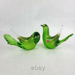 Murano Italian Art Glass Birds