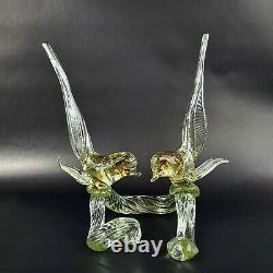 Murano Italian Art Glass Birds Figurine Sculpture