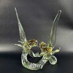 Murano Italian Art Glass Birds Figurine Sculpture