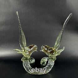 Murano Italian Art Glass Birds Figurine Sculpture