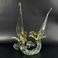 Murano Italian Art Glass Birds Figurine Sculpture
