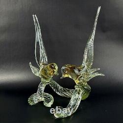 Murano Italian Art Glass Birds Figurine Sculpture