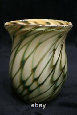Murano Italian Art Glass ELEGANT WEAVE DESIGN VASE- Great Colors VERY HEAVY