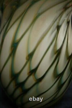 Murano Italian Art Glass ELEGANT WEAVE DESIGN VASE- Great Colors VERY HEAVY