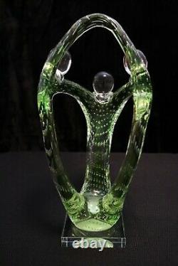 Murano Italian Art Glass FIGURE SCULPTURE TWISTED TRI-HUMAN FORMS Large Size