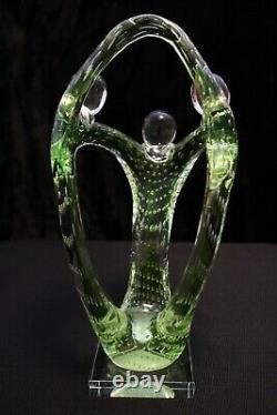 Murano Italian Art Glass FIGURE SCULPTURE TWISTED TRI-HUMAN FORMS Large Size