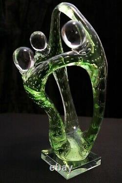 Murano Italian Art Glass FIGURE SCULPTURE TWISTED TRI-HUMAN FORMS Large Size