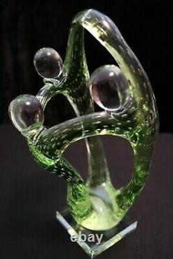 Murano Italian Art Glass FIGURE SCULPTURE TWISTED TRI-HUMAN FORMS Large Size