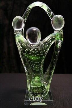 Murano Italian Art Glass FIGURE SCULPTURE TWISTED TRI-HUMAN FORMS Large Size