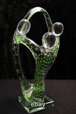 Murano Italian Art Glass FIGURE SCULPTURE TWISTED TRI-HUMAN FORMS Large Size