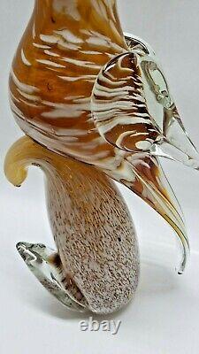 Murano Italian Art Glass LARGE CACKATOO PARROT Unique Bird Sculpture