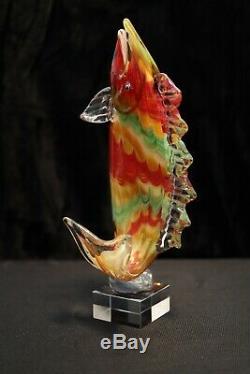 Murano Italian Art Glass SUPER GIANT SIZE SPORT FISH Bass, Trout, etc