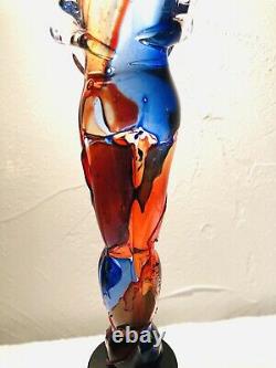 Murano Italian Art Glass Sculpture Signed Oggetti 15 Lovers Embraced Bandolini