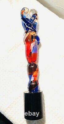 Murano Italian Art Glass Sculpture Signed Oggetti 15 Lovers Embraced Bandolini