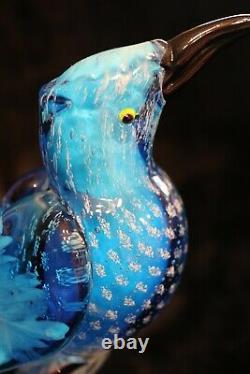 Murano Italian Art Glass UNIQUE AMERICAN BIRD EAGLE RED+WHITE+BLUE WOW