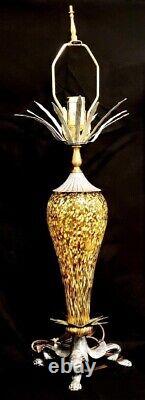 Murano Italian Hollywood regency hand blown glass lamp