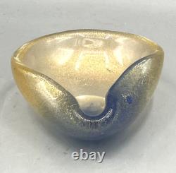 Murano Italy Archimede Seguso Falling Edge Bowl Ring Dish Hand Blown