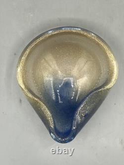 Murano Italy Archimede Seguso Falling Edge Bowl Ring Dish Hand Blown