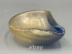 Murano Italy Archimede Seguso Falling Edge Bowl Ring Dish Hand Blown