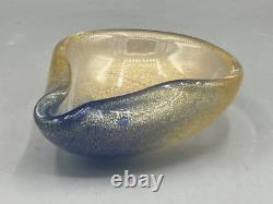 Murano Italy Archimede Seguso Falling Edge Bowl Ring Dish Hand Blown