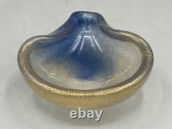 Murano Italy Archimede Seguso Falling Edge Bowl Ring Dish Hand Blown