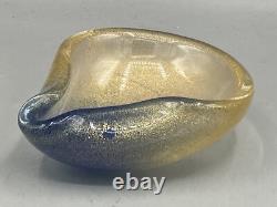 Murano Italy Archimede Seguso Falling Edge Bowl Ring Dish Hand Blown