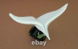 Murano Italy Art Glass Seagull Bird Sculpture, 12.5 Wingspan Signed Zane Murano