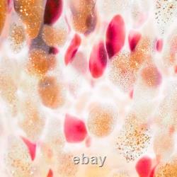 Murano Italy Gambaro & Poggi Hand Blown Glass Vase Gold 13 NWT Authentic Signed