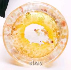 Murano Italy Gambaro & Poggi Hand Blown Glass Vase Gold 13 NWT Authentic Signed