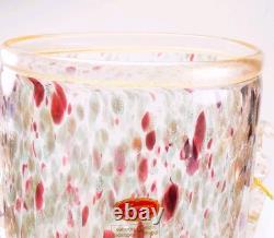 Murano Italy Gambaro & Poggi Hand Blown Glass Vase Gold 13 NWT Authentic Signed