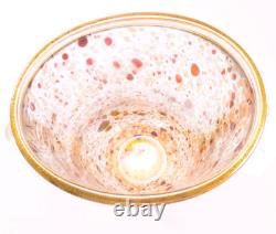 Murano Italy Gambaro & Poggi Hand Blown Glass Vase Gold 13 NWT Authentic Signed