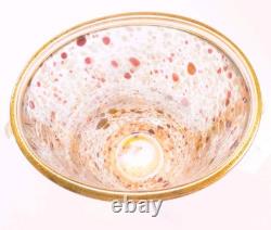 Murano Italy Gambaro & Poggi Hand Blown Glass Vase Gold 13 NWT Authentic Signed