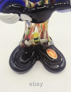 Murano Italy Hand Blown Art Glass Clown 12 Tall Top Hat Guitar