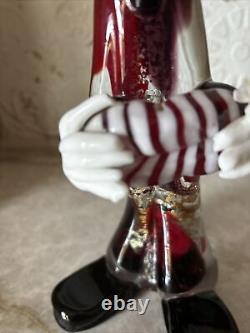 Murano Italy Hand Blown Glass Clown 12 Fun Unique SEE DESCRIPTION