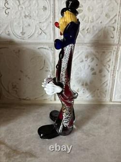 Murano Italy Hand Blown Glass Clown 12 Fun Unique SEE DESCRIPTION