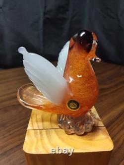 Murano Italy Hand Blown Glass Dove 4.75