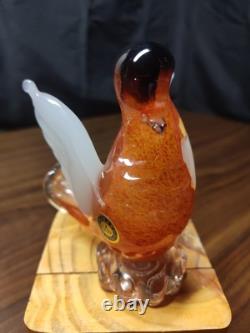 Murano Italy Hand Blown Glass Dove 4.75