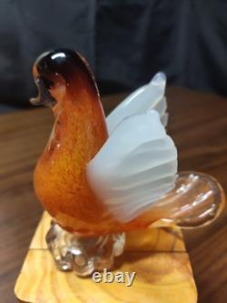 Murano Italy Hand Blown Glass Dove 4.75 Murano Italy Hand Blown Glass Dove 4.75