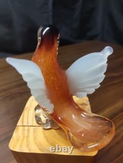 Murano Italy Hand Blown Glass Dove 4.75