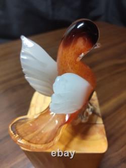 Murano Italy Hand Blown Glass Dove 4.75