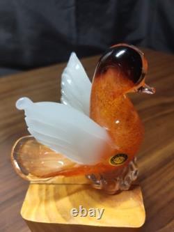 Murano Italy Hand Blown Glass Dove 4.75