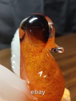 Murano Italy Hand Blown Glass Dove 4.75