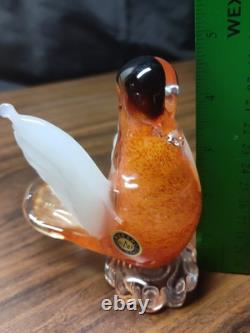 Murano Italy Hand Blown Glass Dove 4.75