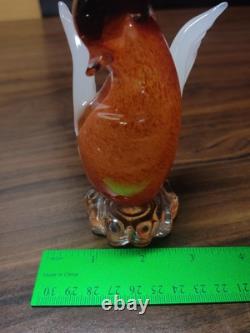 Murano Italy Hand Blown Glass Dove 4.75