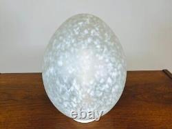 Murano Italy Hand Blown Glass Egg Table Lamp Circa 1968 11.5x8x8